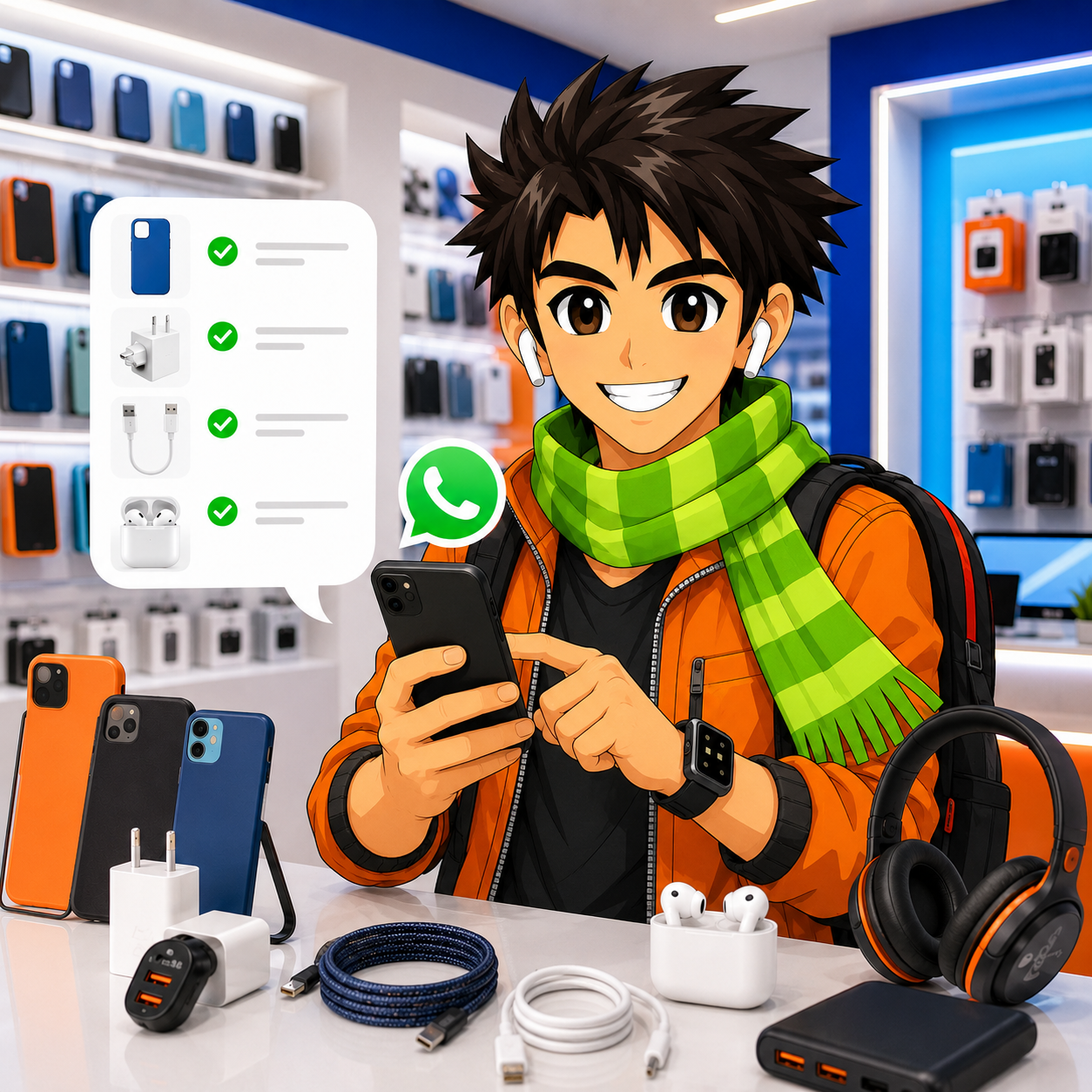 Enviar lista por WhatsApp o en tienda